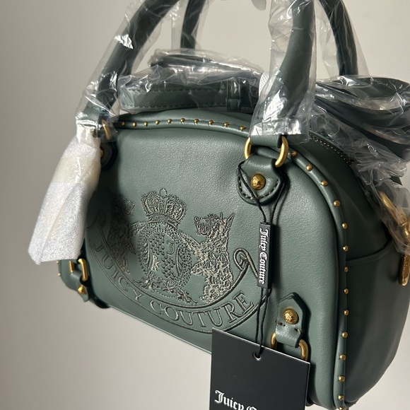 Juicy Couture UK Mini Green “Thyme” twig Scottie dog bowling bag - Picture 10 of 13